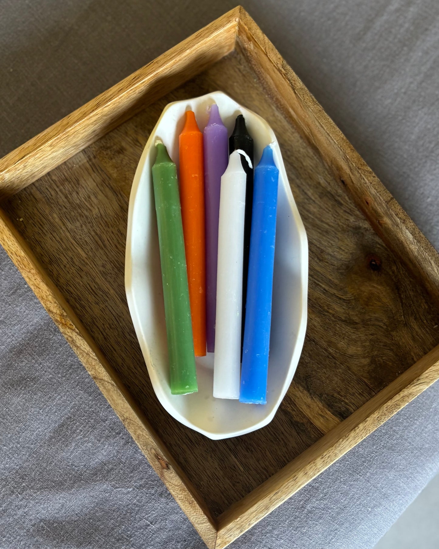 Lot de 6 petites chandelles