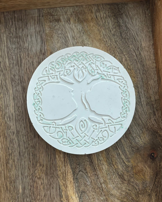 Plaque arbre de vie / Yggdrasil blanc & vert