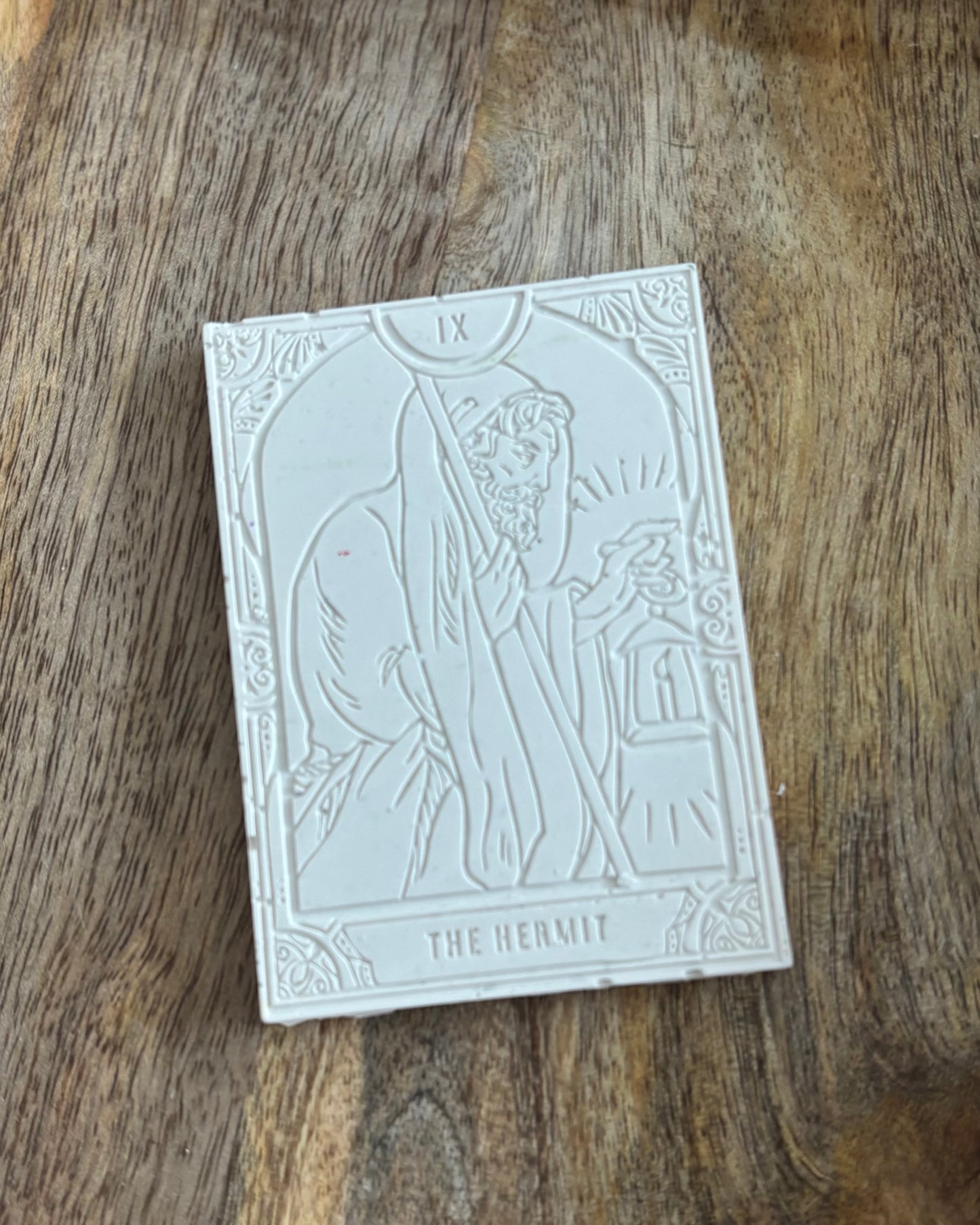 Carte tarot Hermite blanc
