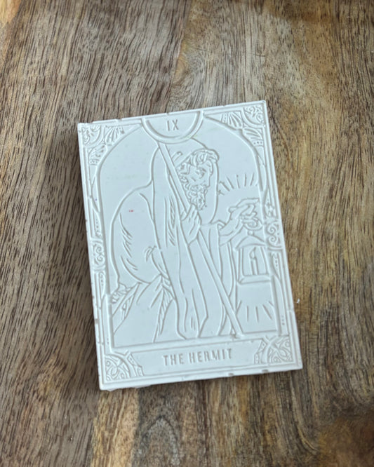 Carte tarot Hermite blanc