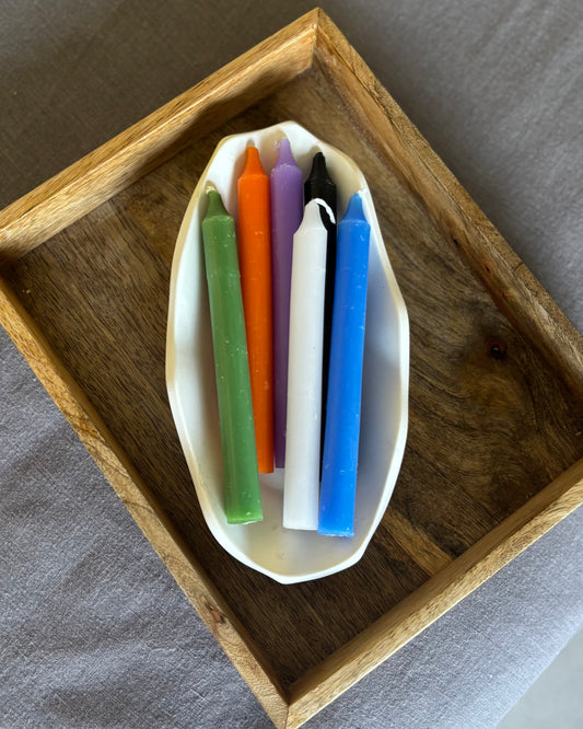 Lot de 6 petites chandelles