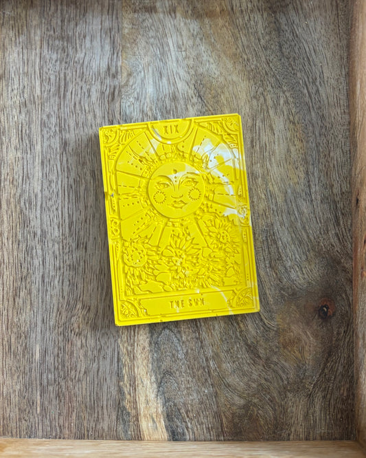 Carte tarot soleil - jaune & blanc