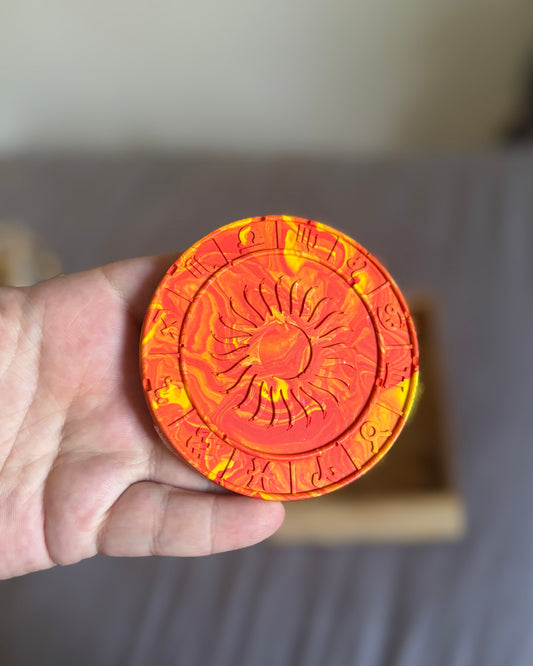 Plaque soleil - orange jaune