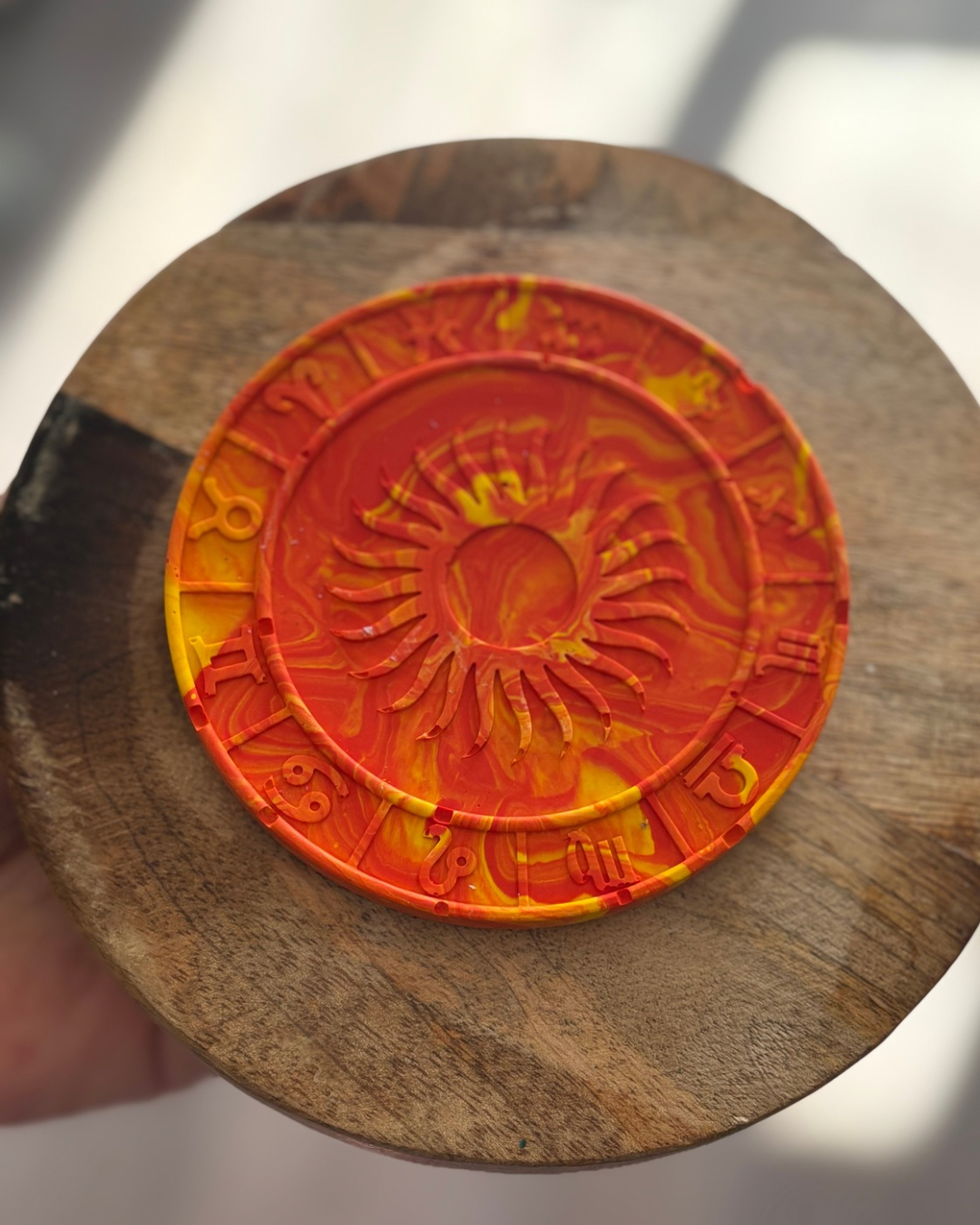 Plaque Pentagrame - orange & jaune